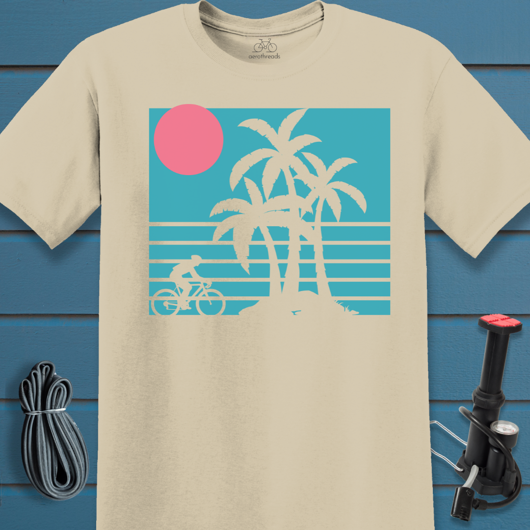Rider in front of palm trees t-shirt