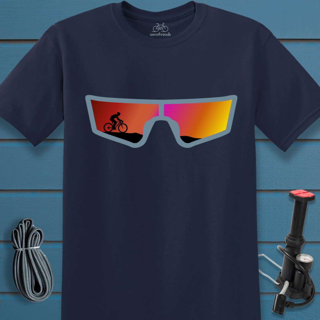 Reflective sunglasses t-shirt