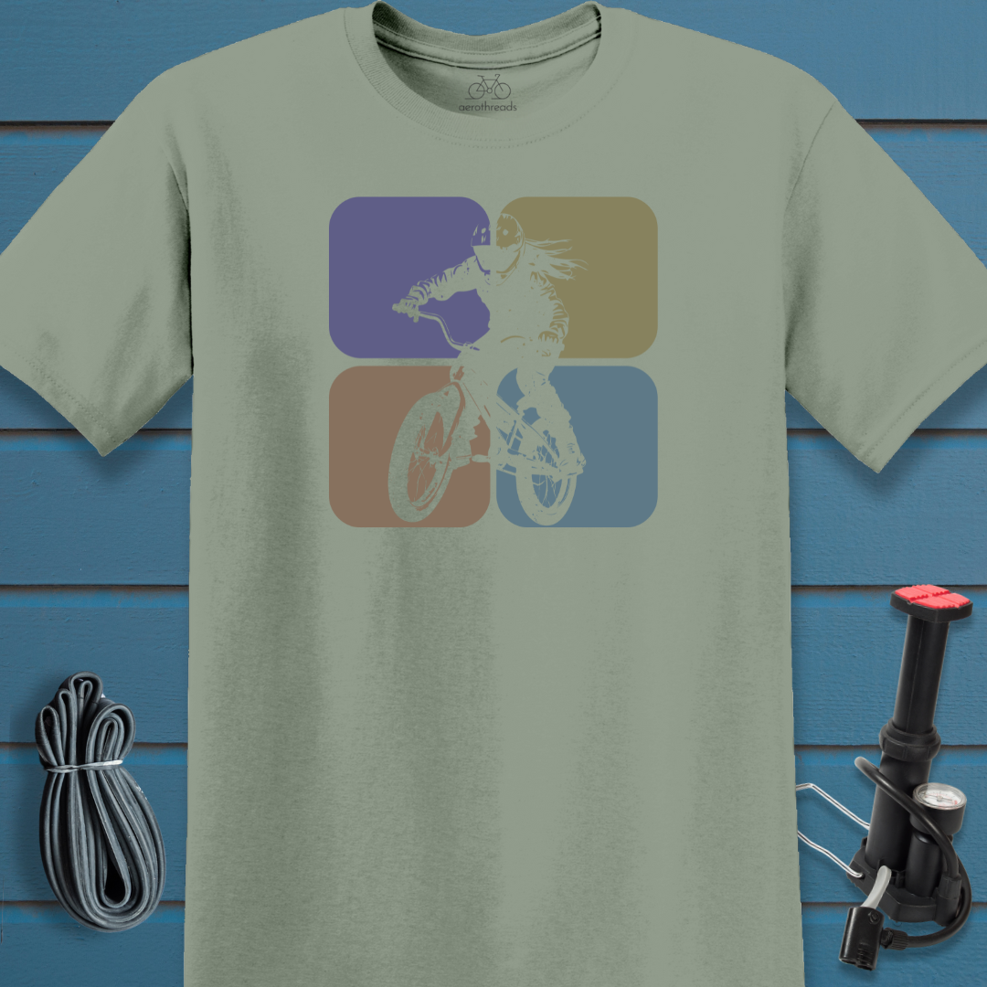 Four muted squares t-shirt
