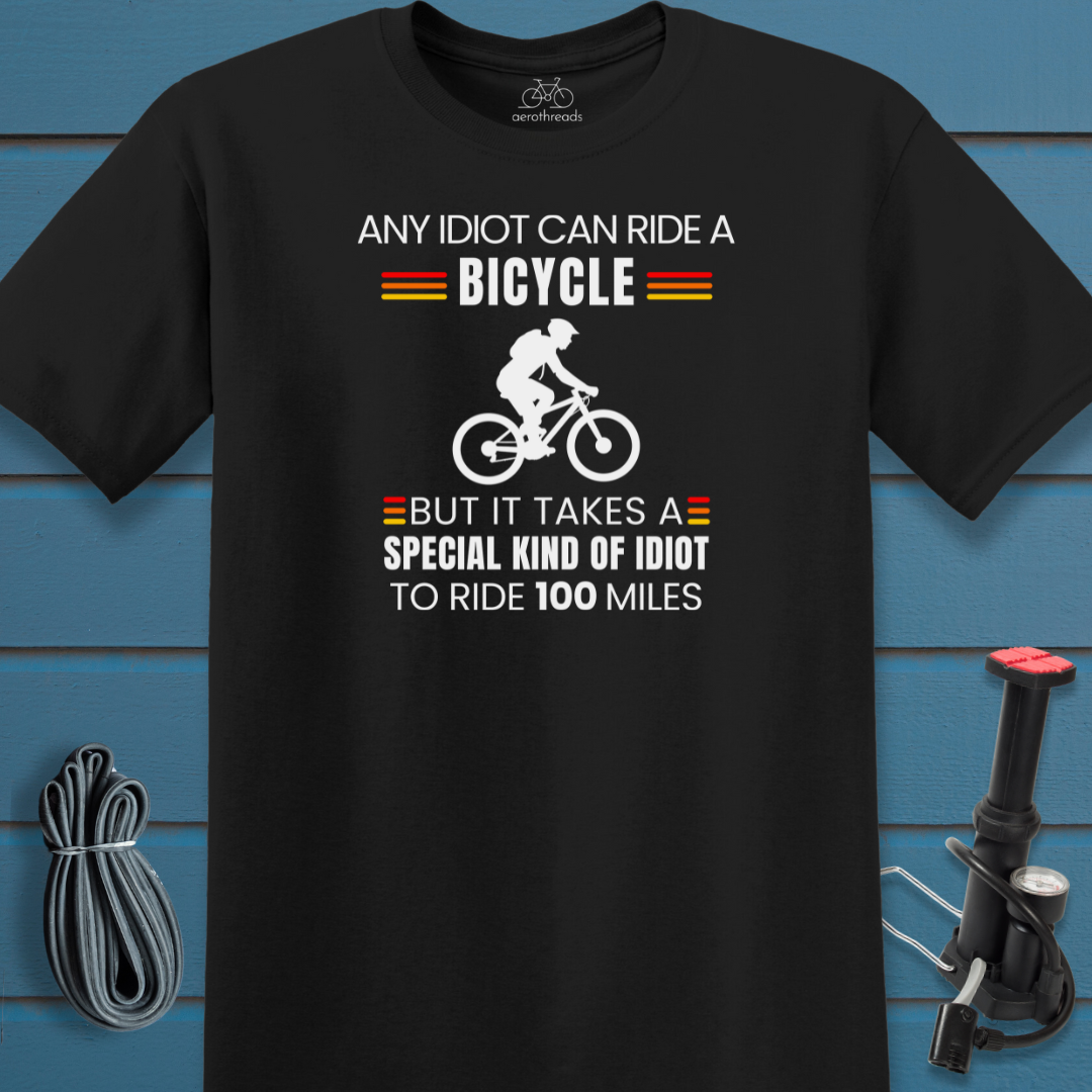100 mile idiot t-shirt