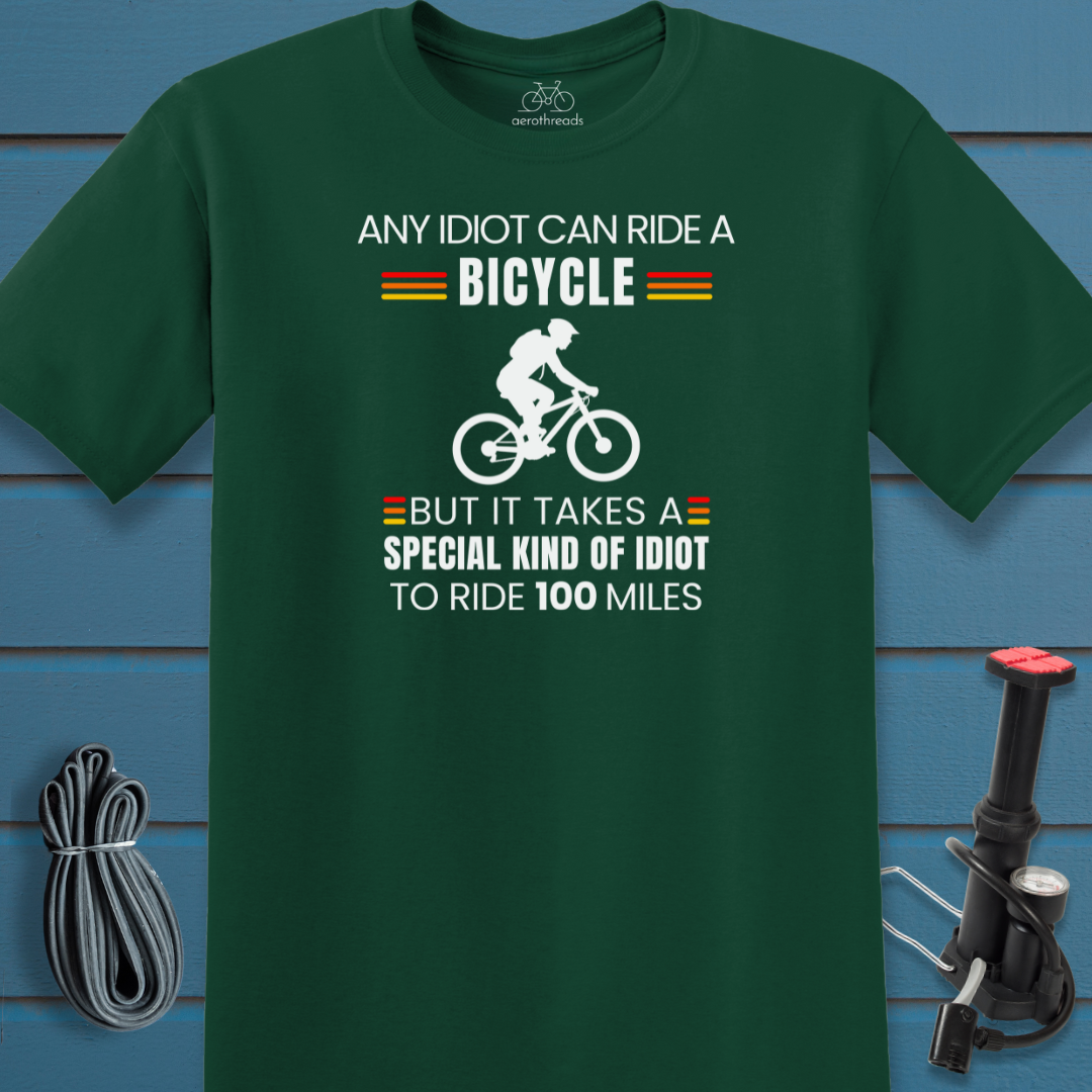 100 mile idiot t-shirt