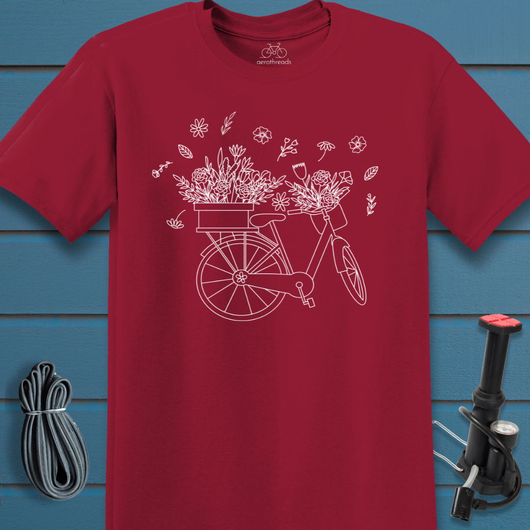 Spring flower basket t-shirt