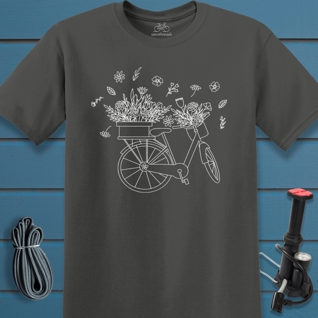Spring flower basket t-shirt