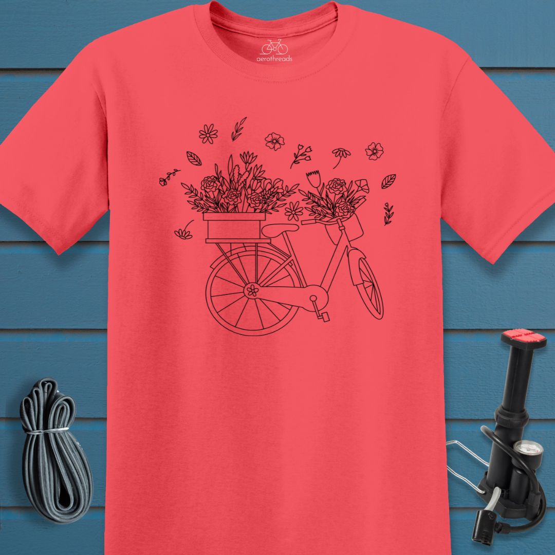 Spring flower basket t-shirt