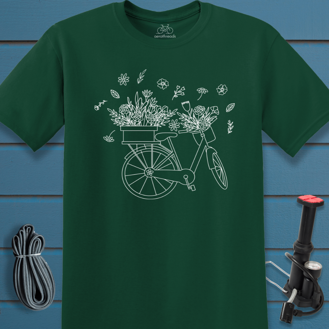 Spring flower basket t-shirt
