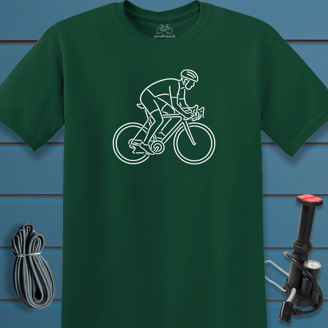 Sketch of cyclist t-shirt