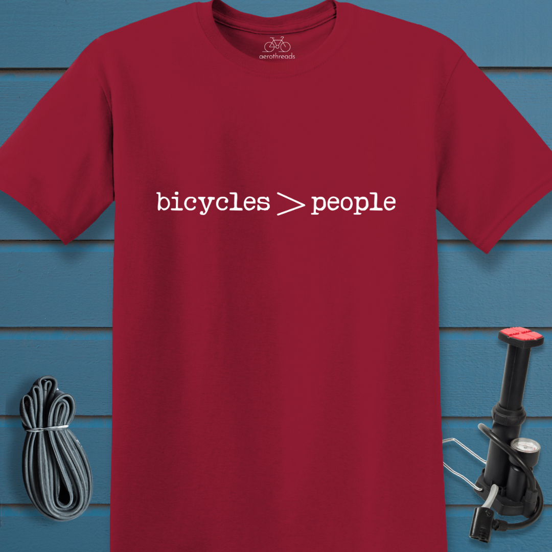 bicycles > people t-shirt