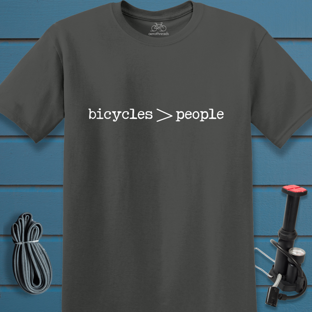 bicycles > people t-shirt