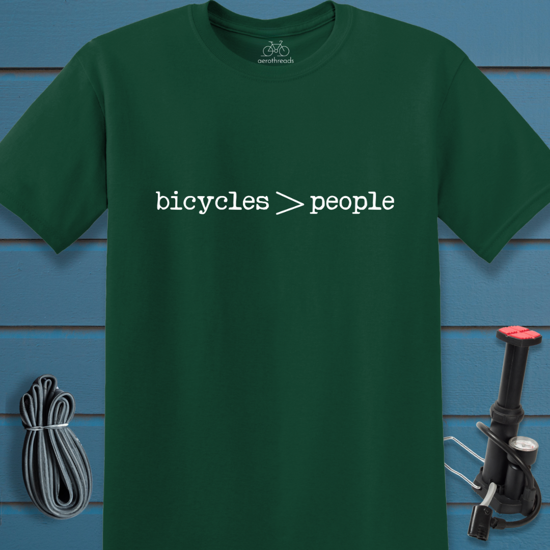 bicycles > people t-shirt
