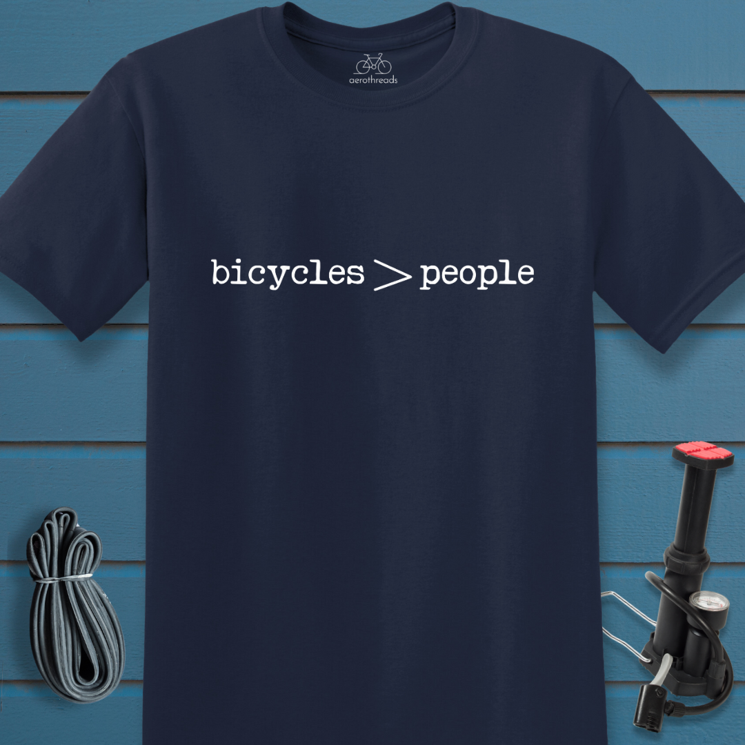 bicycles > people t-shirt