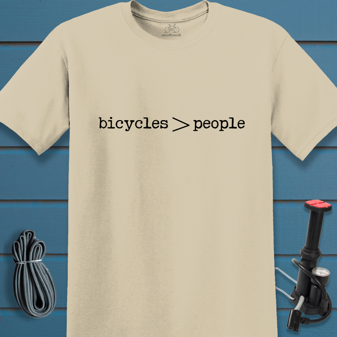 bicycles > people t-shirt