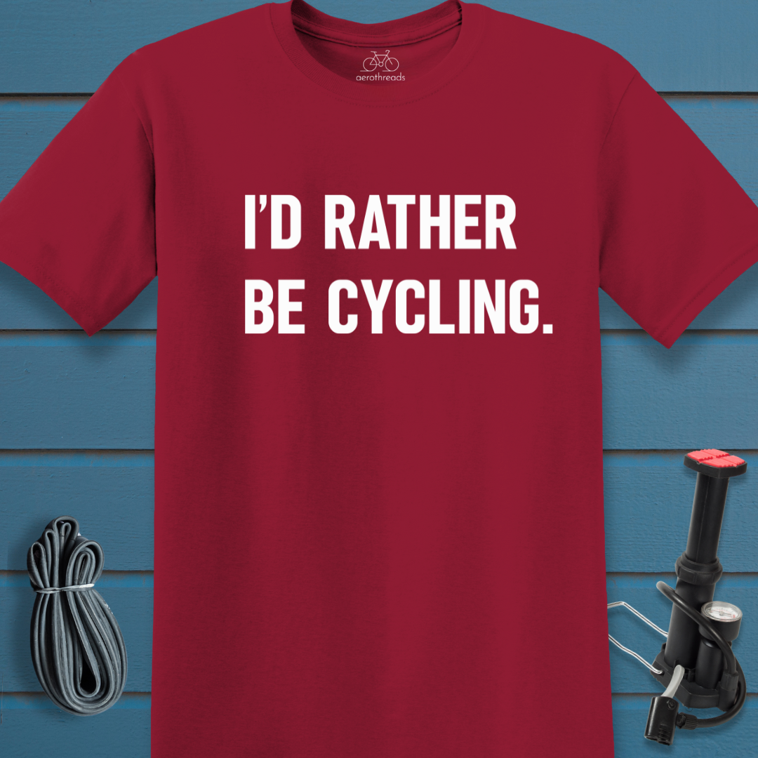 I'd rather be cycling t-shirt