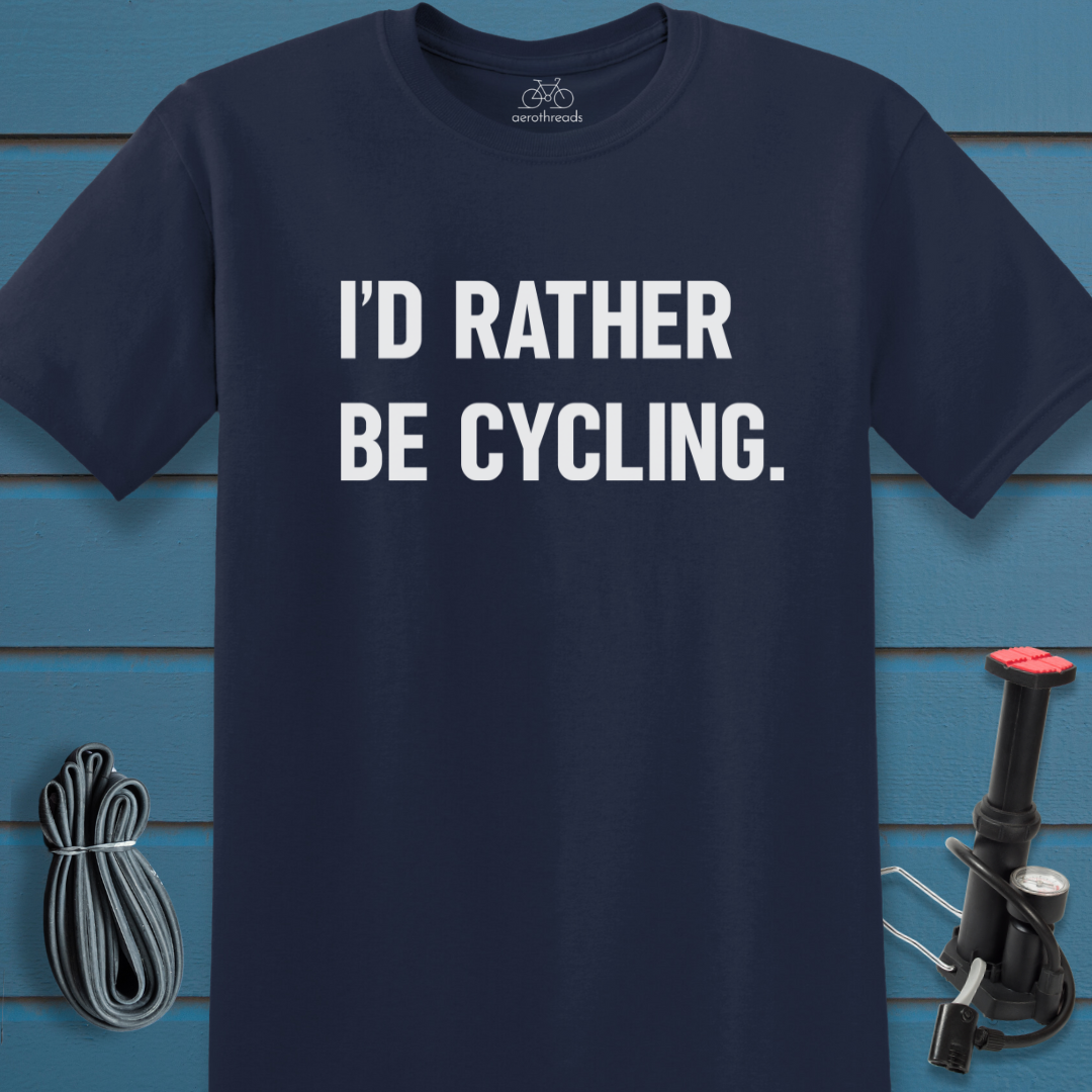 I'd rather be cycling t-shirt