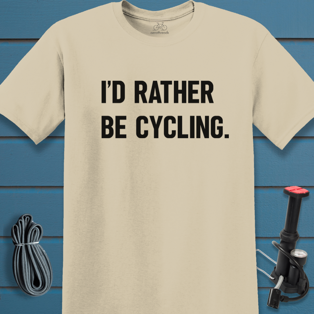 I'd rather be cycling t-shirt