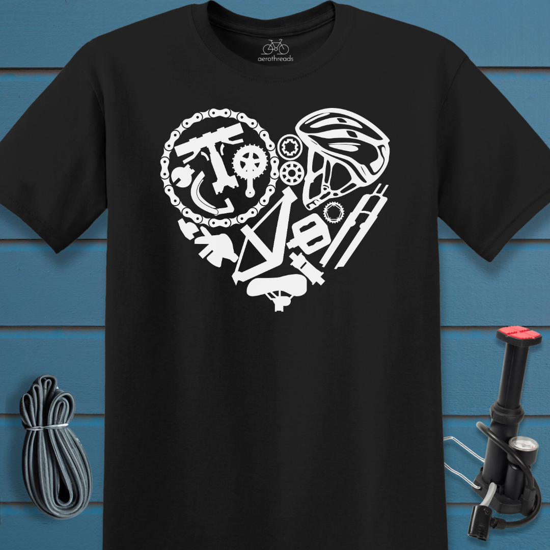 Parts in a heart t-shirt