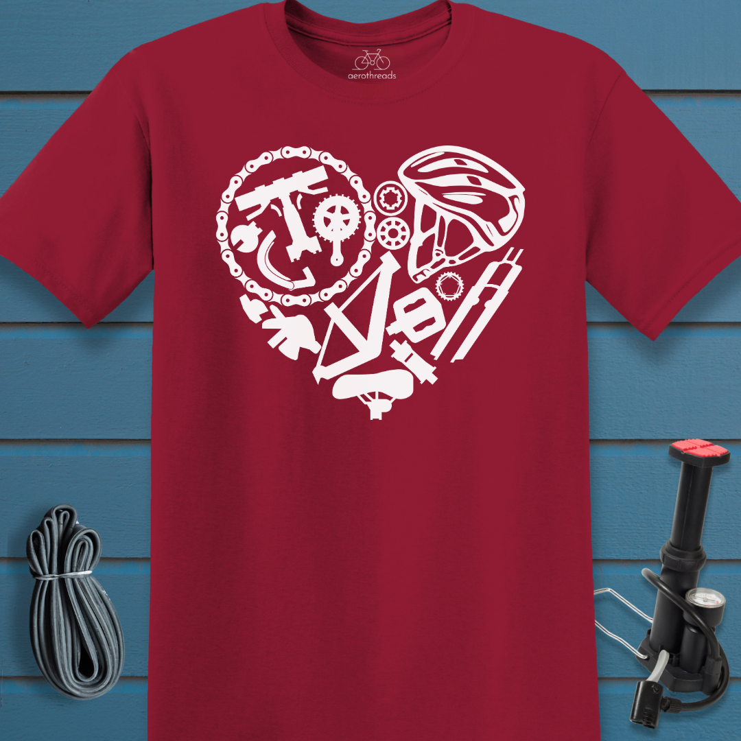 Parts in a heart t-shirt