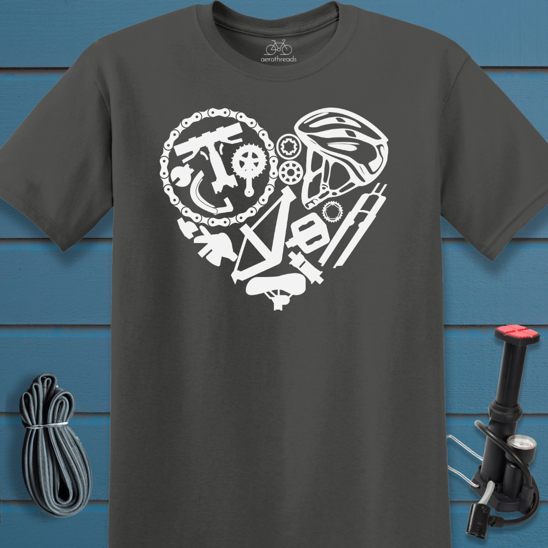 Parts in a heart t-shirt