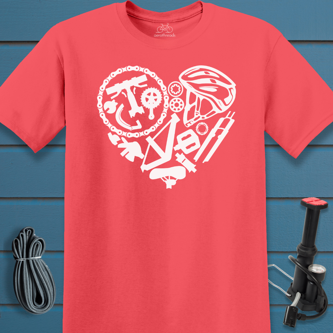 Parts in a heart t-shirt