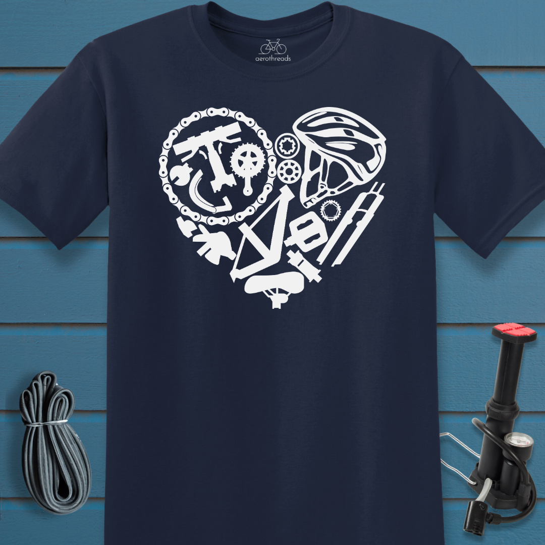 Parts in a heart t-shirt
