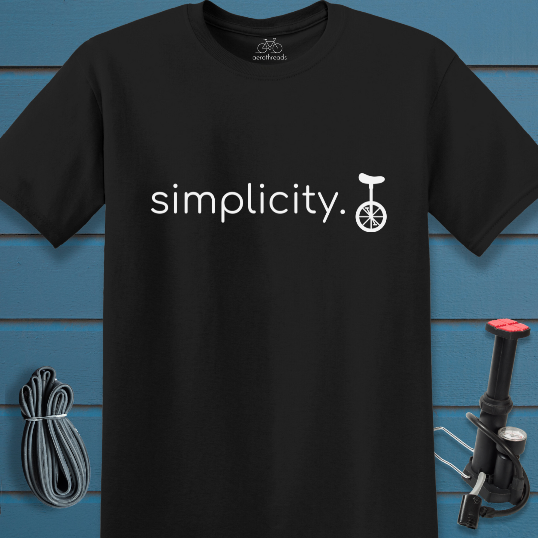 simplicity. unicycle. t-shirt