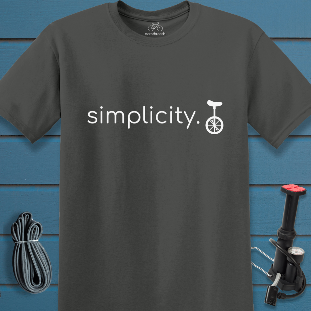 simplicity. unicycle. t-shirt