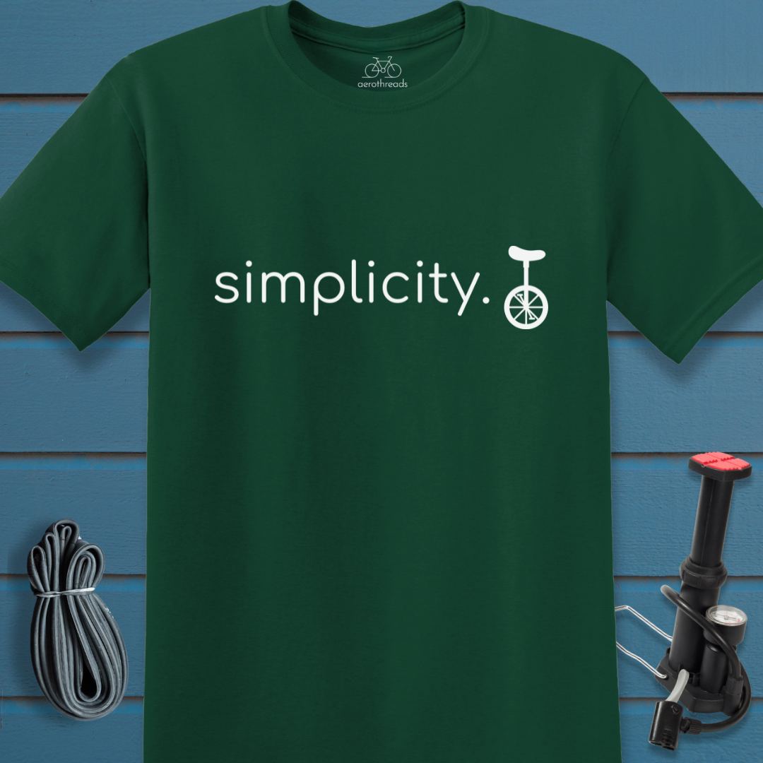 simplicity. unicycle. t-shirt