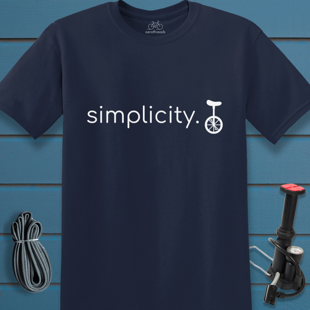 simplicity. unicycle. t-shirt