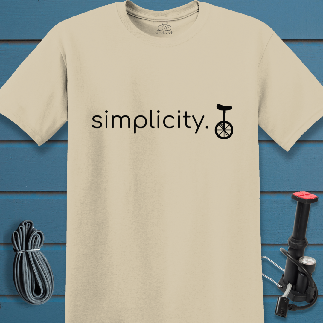 simplicity. unicycle. t-shirt