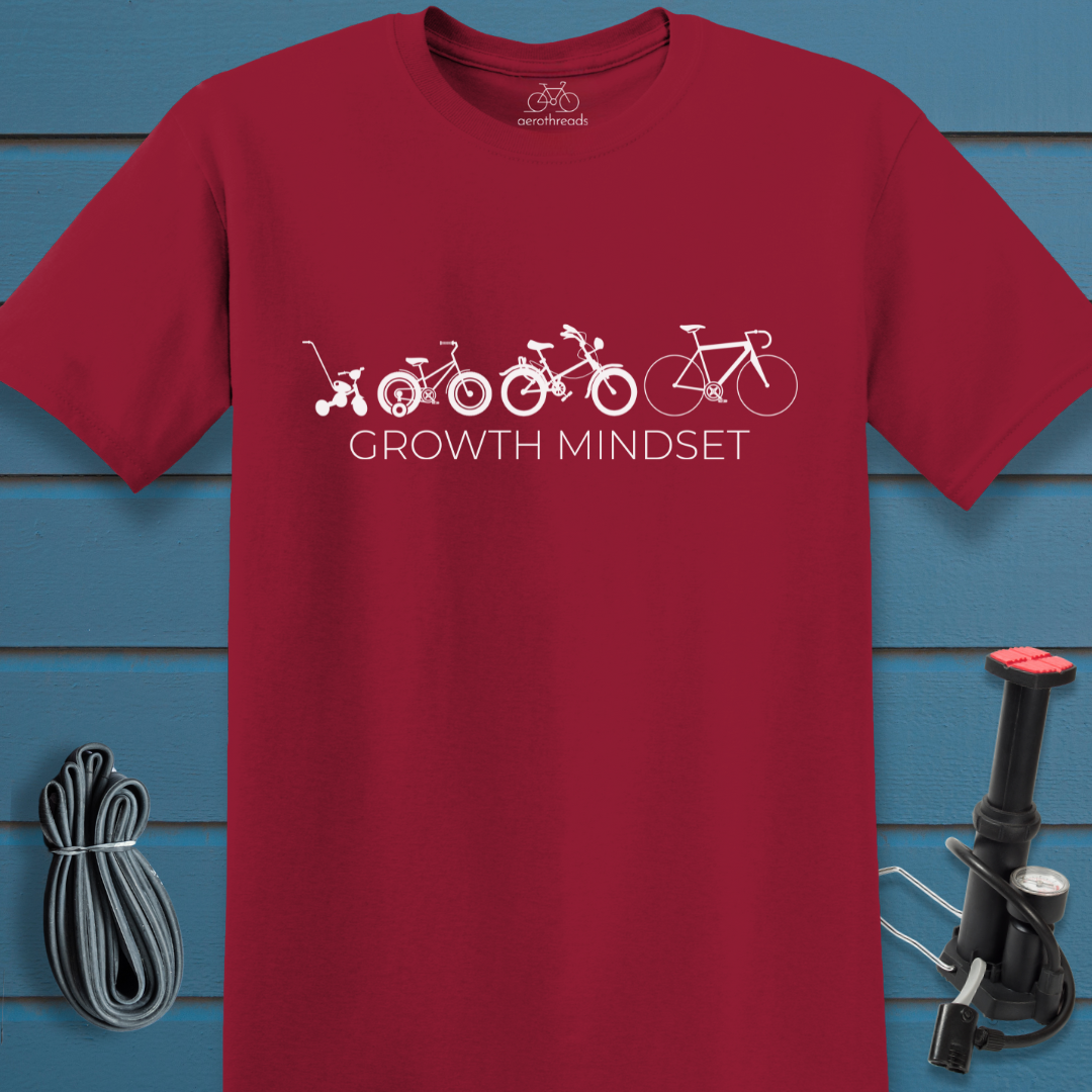 4 bikes growth mindset t-shirt