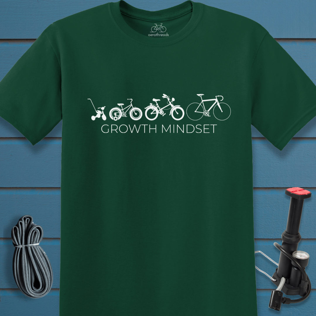 4 bikes growth mindset t-shirt