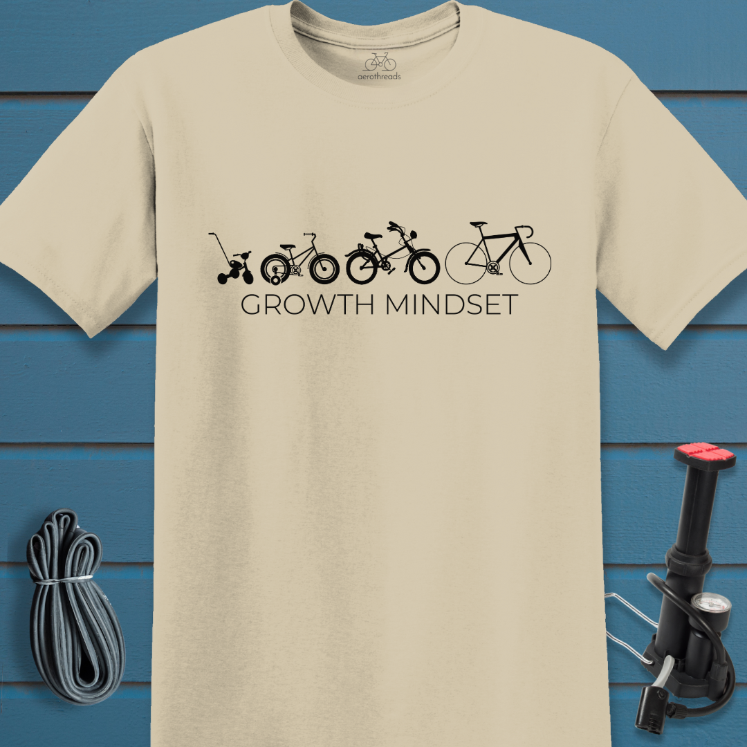 4 bikes growth mindset t-shirt