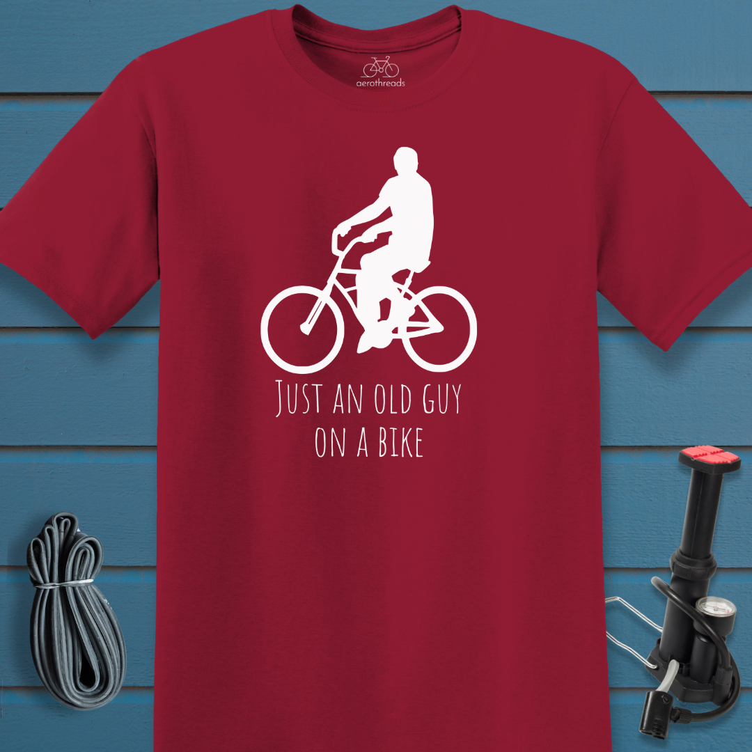 Just an old guy on a bike t-shirt