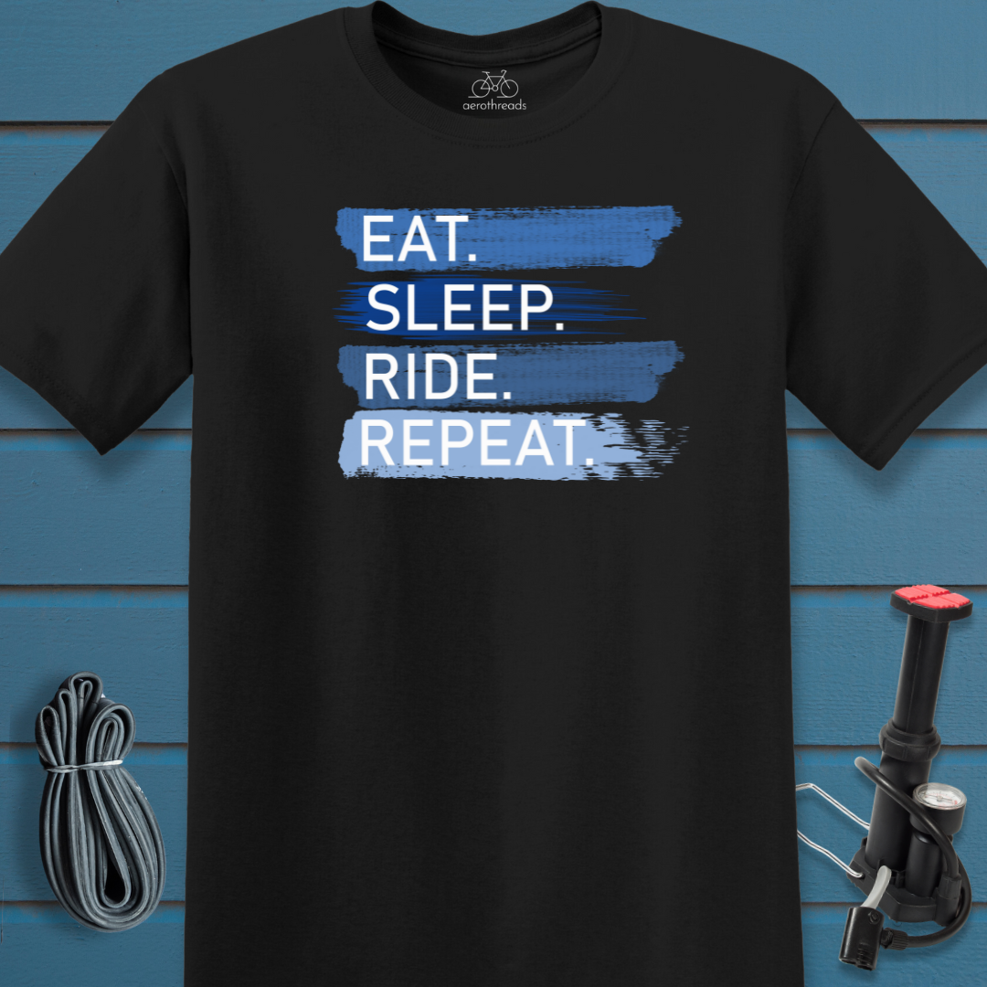 Eat. sleep. ride. repeat. t-shirt
