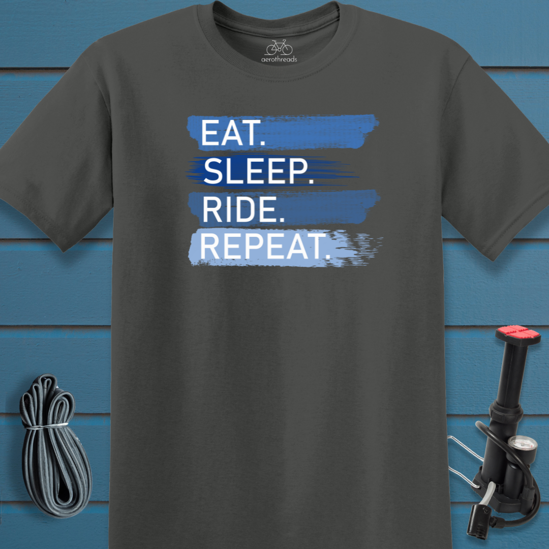 Eat. sleep. ride. repeat. t-shirt