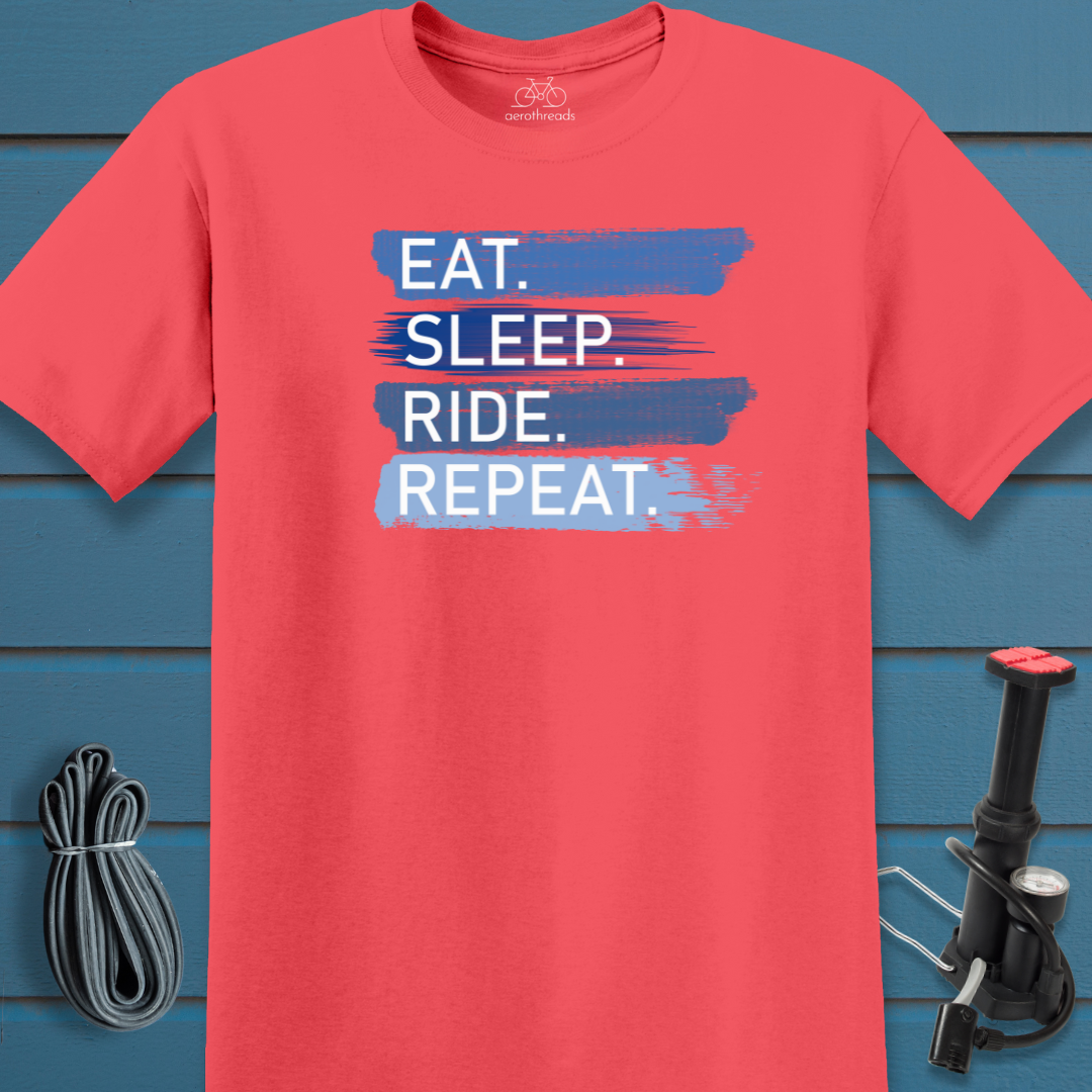 Eat. sleep. ride. repeat. t-shirt