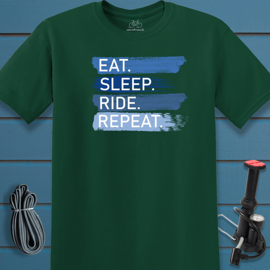 Eat. sleep. ride. repeat. t-shirt