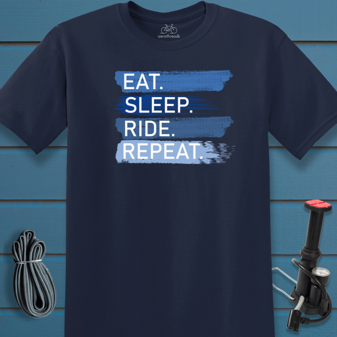 Eat. sleep. ride. repeat. t-shirt