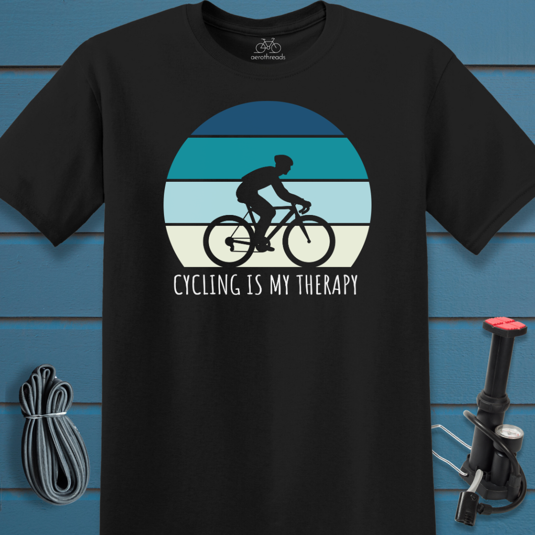Cycling is my therapy t-shirt