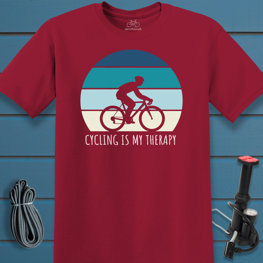 Cycling is my therapy t-shirt
