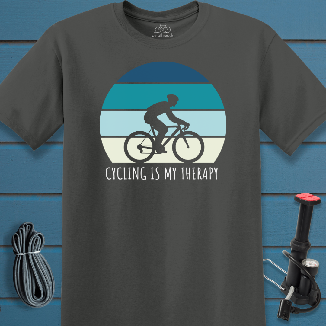 Cycling is my therapy t-shirt