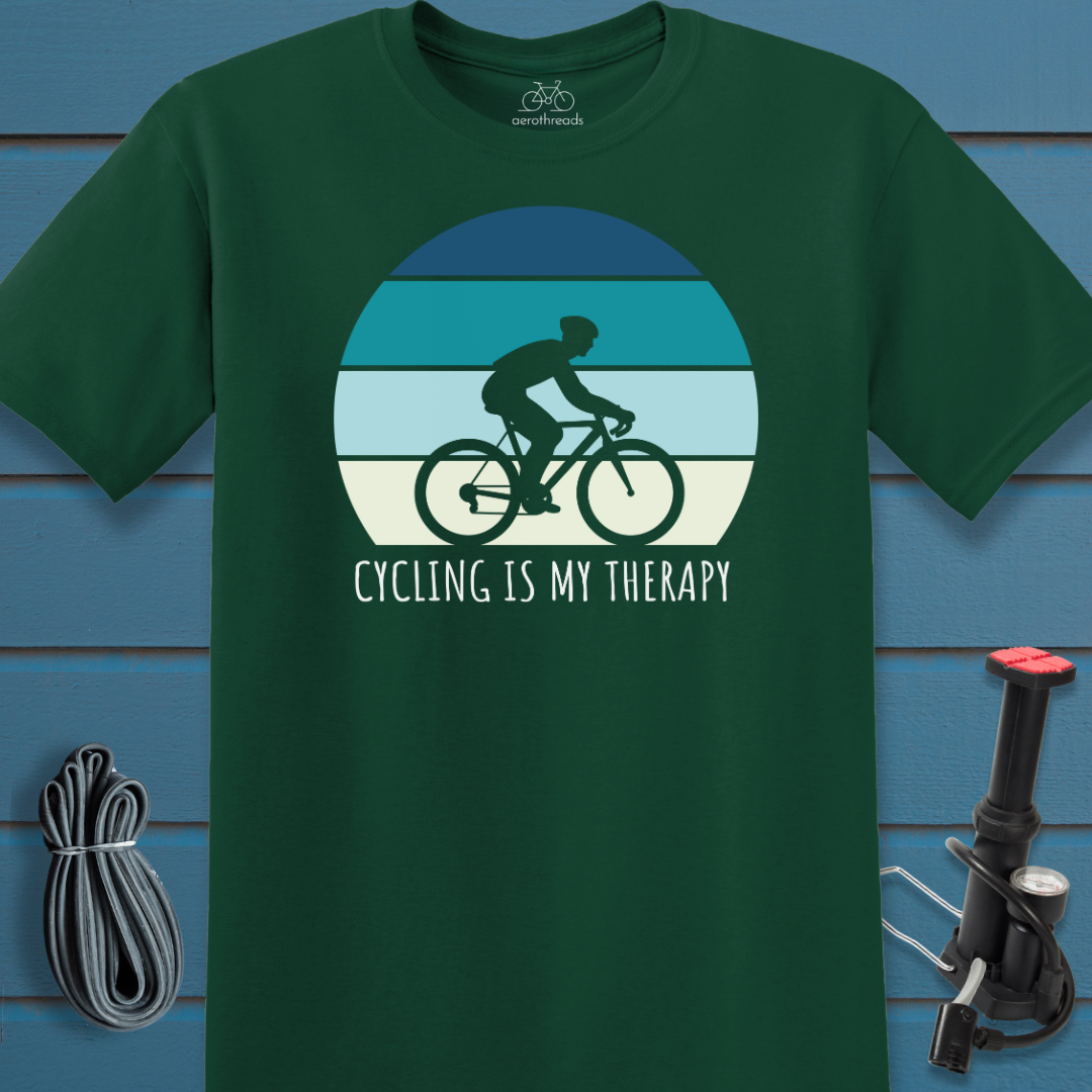Cycling is my therapy t-shirt