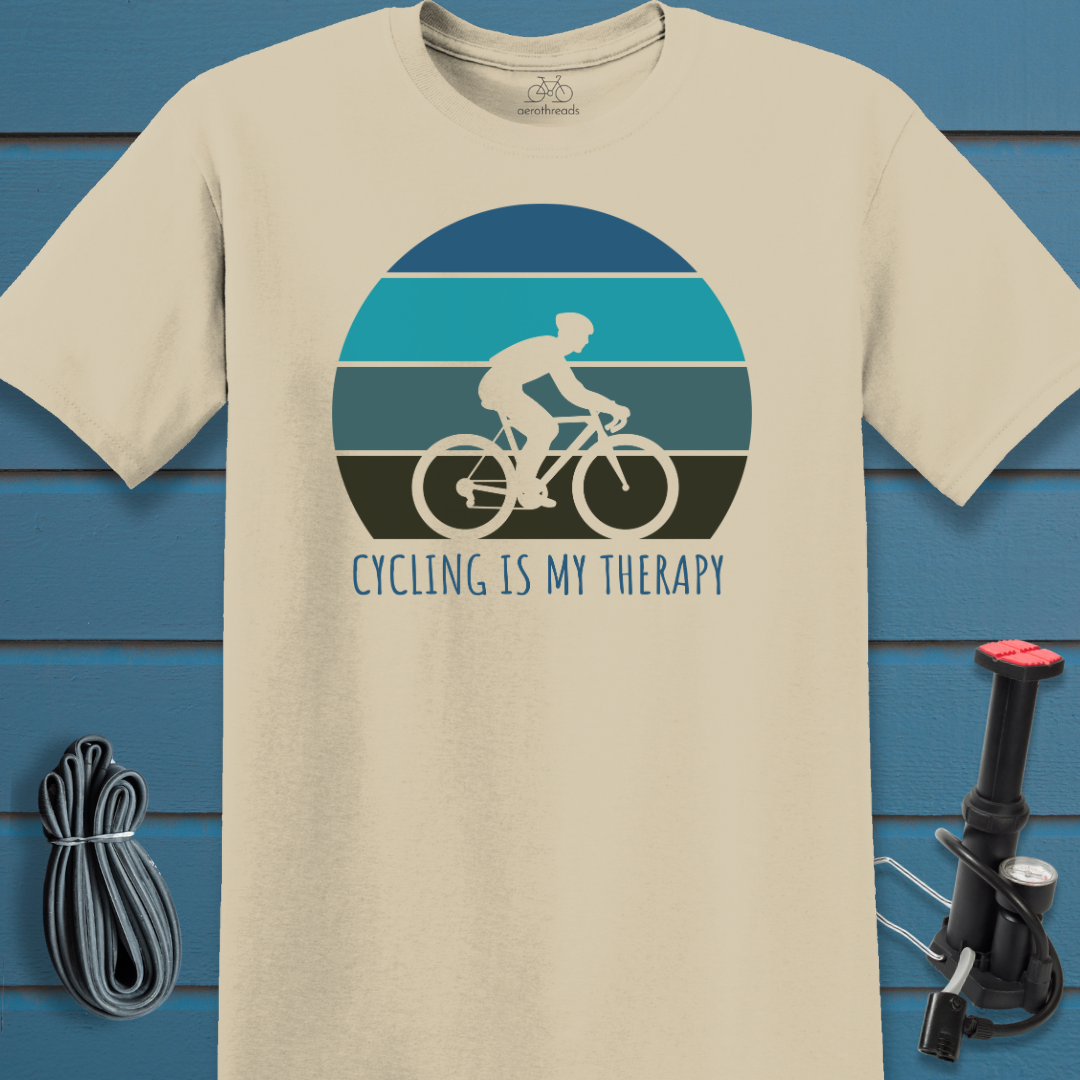 Cycling is my therapy t-shirt