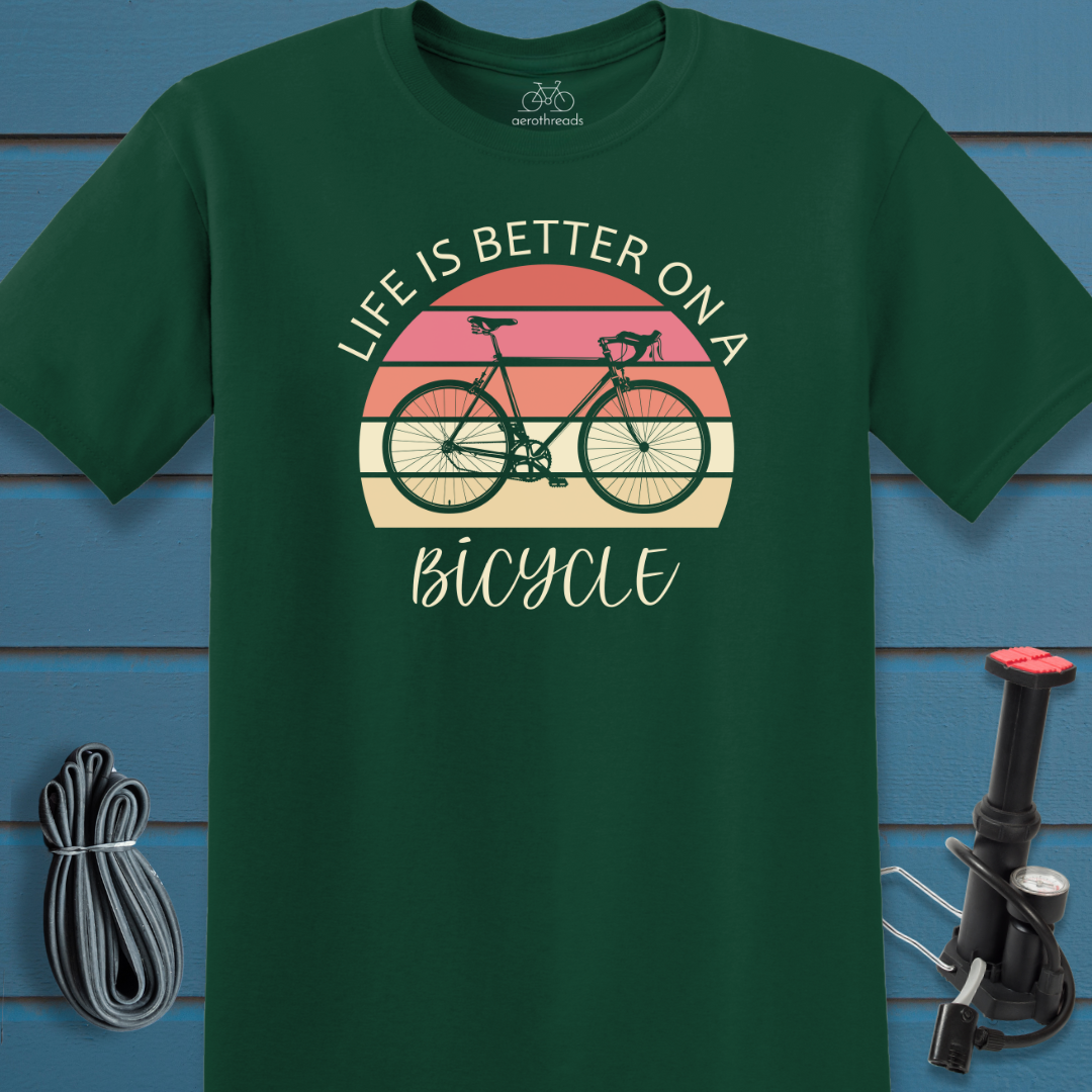 Life is better on a bicycle t-shirt