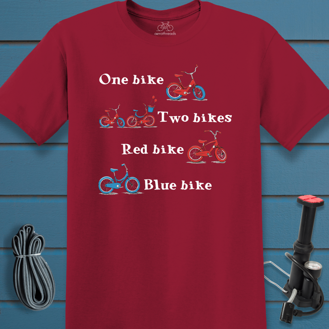 One Two Red Blue t-shirt