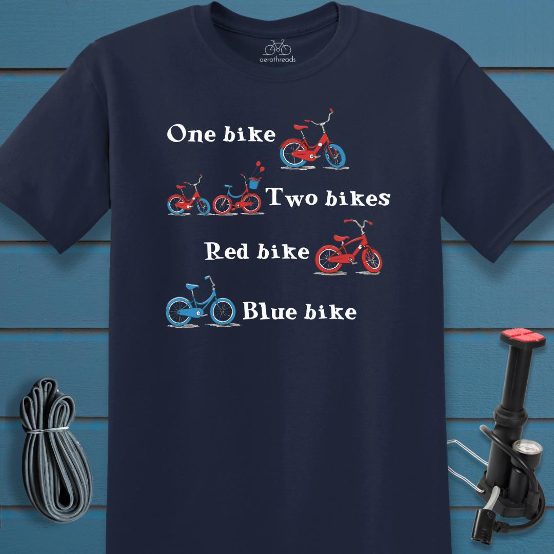 One Two Red Blue t-shirt