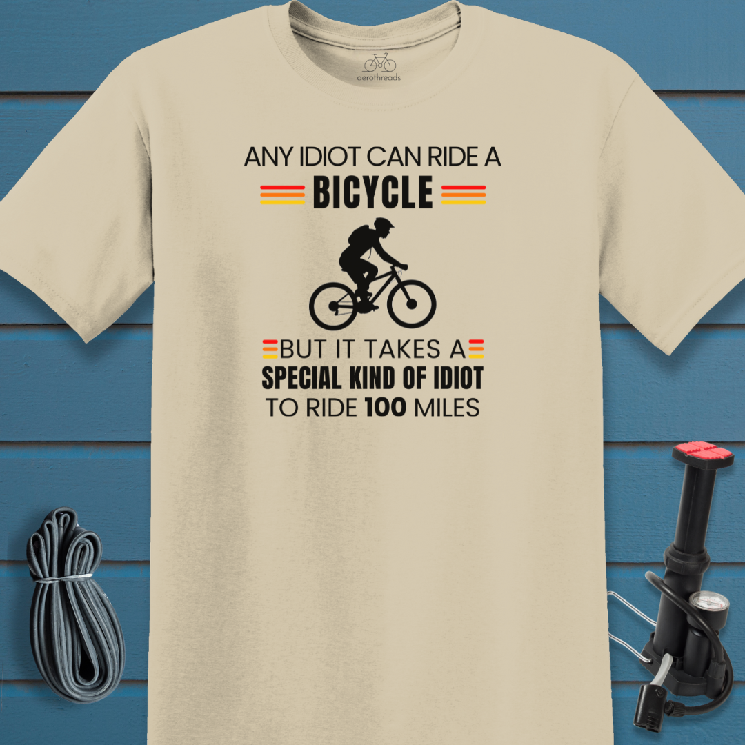100 mile idiot t-shirt