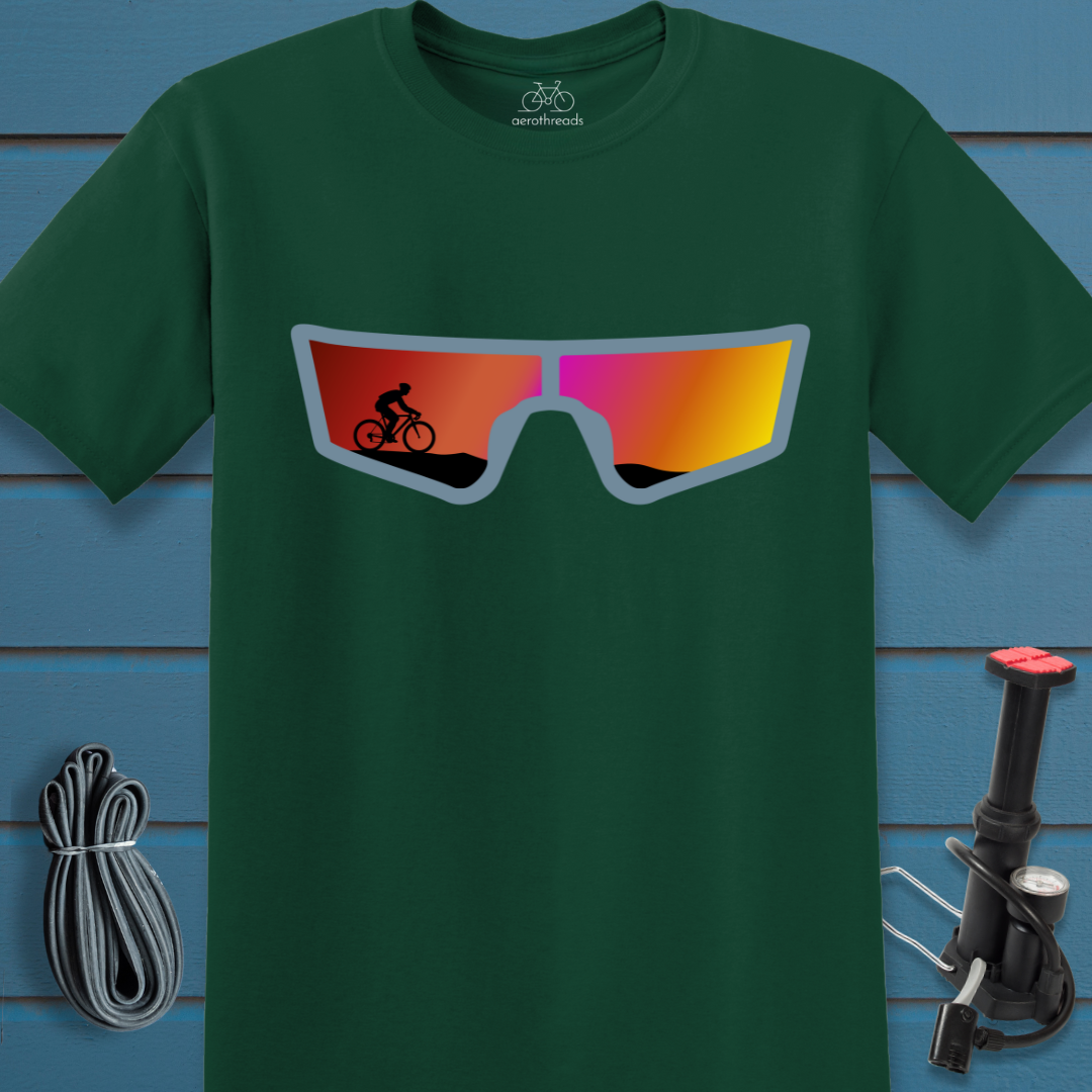 Reflective sunglasses t-shirt