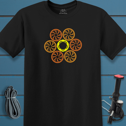 Flower wheel t-shirt