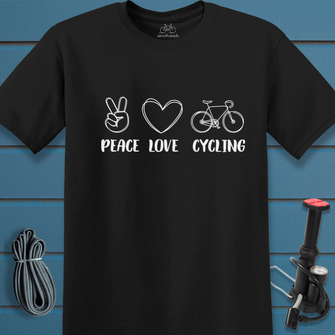 Peace Love Cycling t-shirt