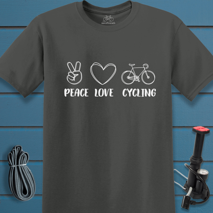 Peace Love Cycling t-shirt